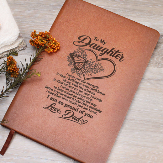 To My Daughter Butterfly Journal - Dad's Love Letter Notebook