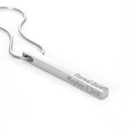 4-Sided Stick Necklace - Engraved